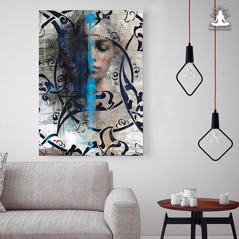تابلو دکوراتیو طرح نیم رخ ۲